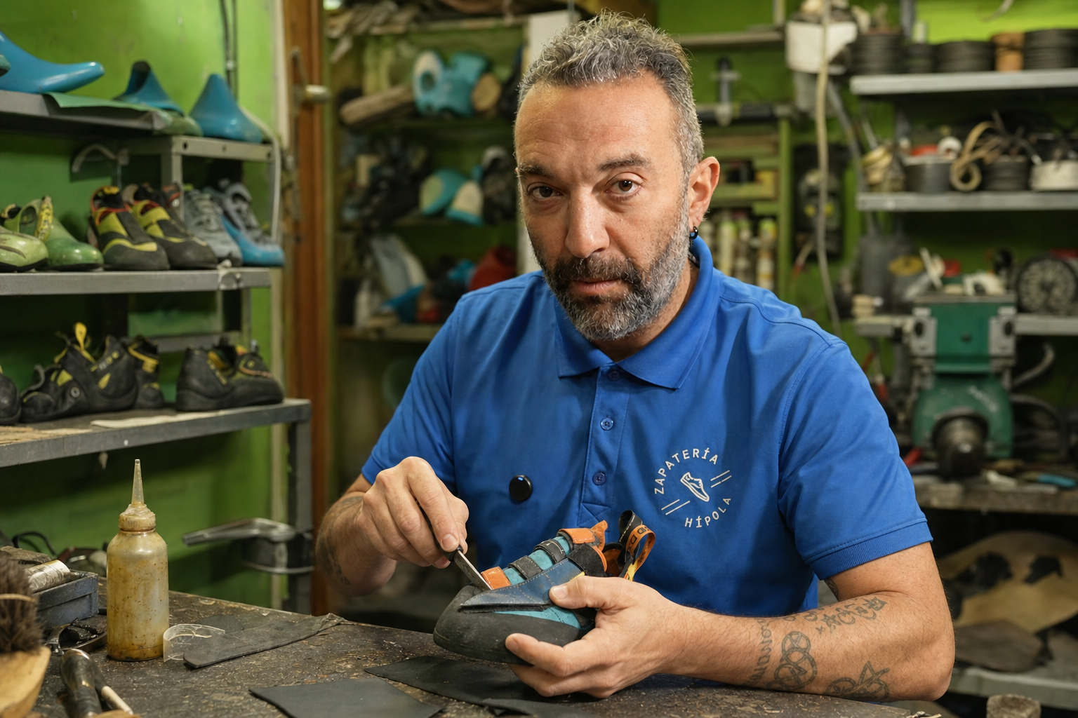 Resolado artesanal de pies de gato La Sportiva con caucho Five Ten