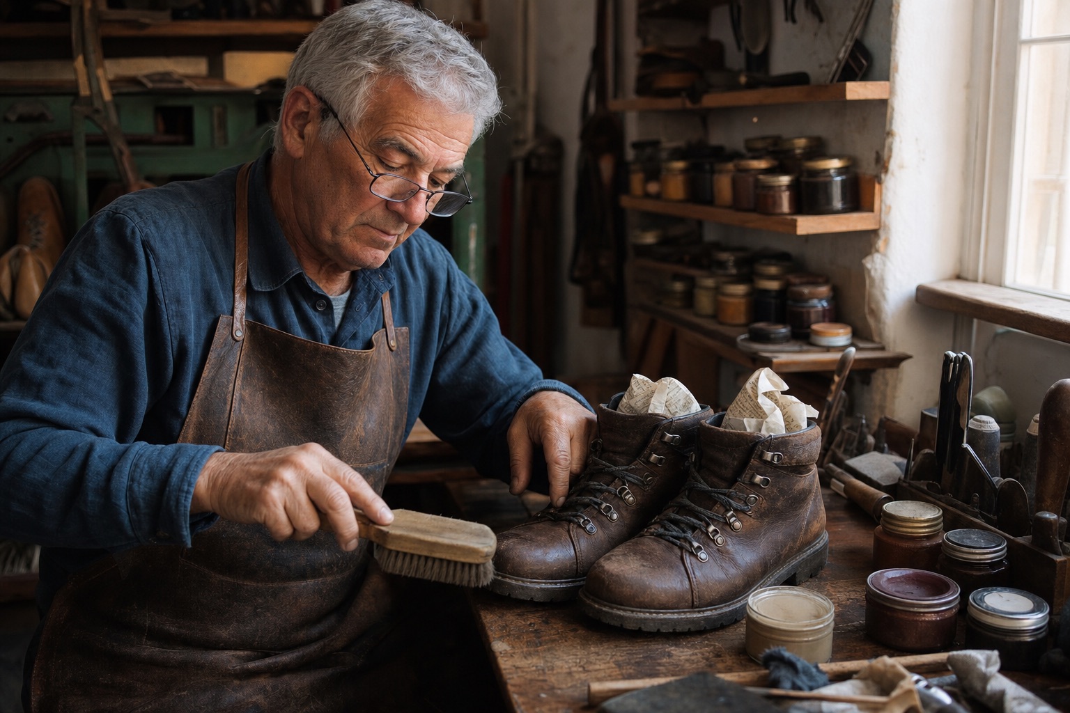 How to care for your trekking boots in winter · workshop maintenance
